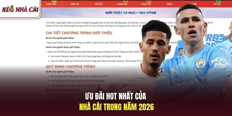 Ưu đãi hot nhất của nhà cái trong năm 2026